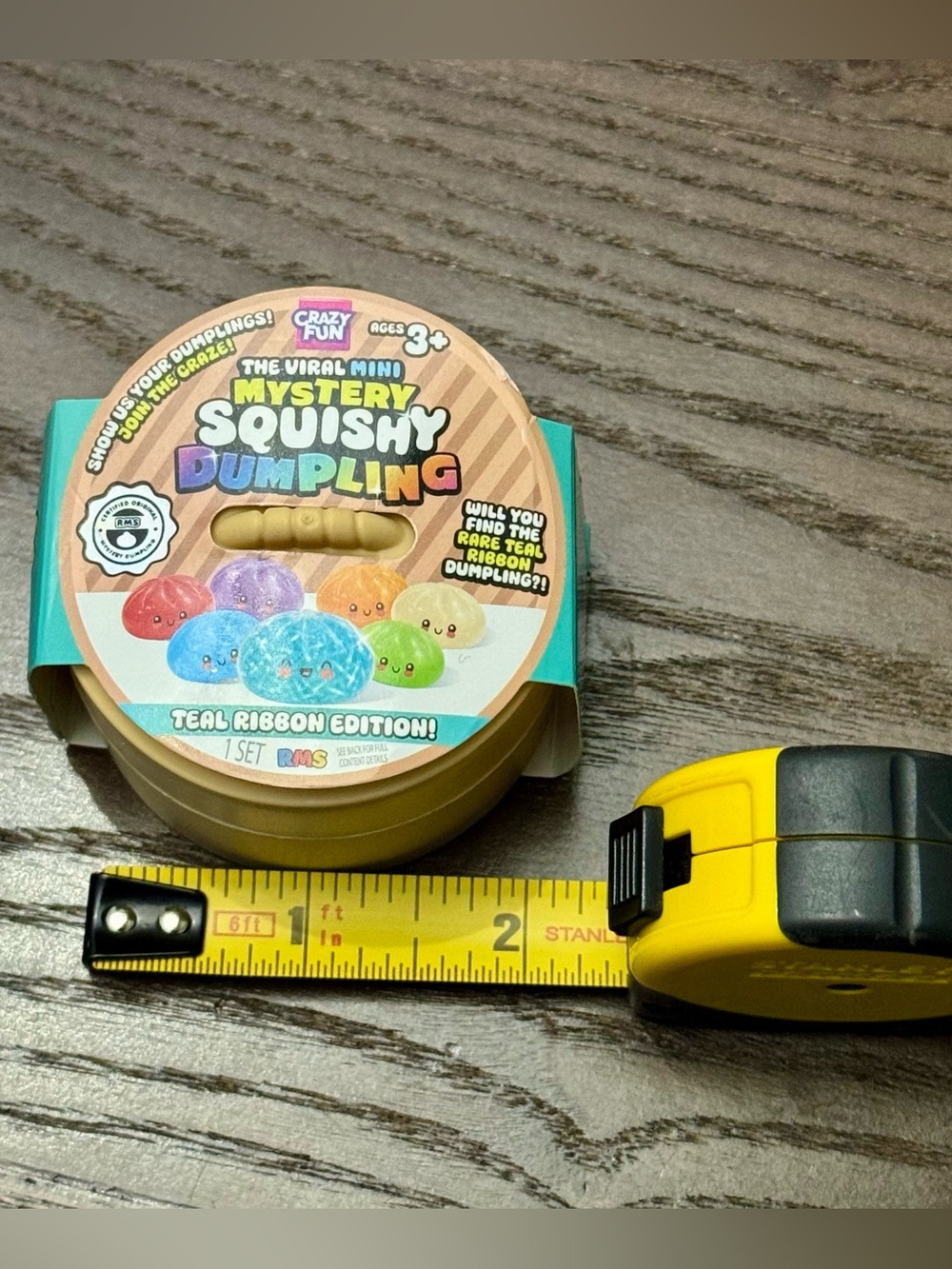 RMS Mini Mystery Squishy Dumpling Teal Ribbon Edition Sensory Toy